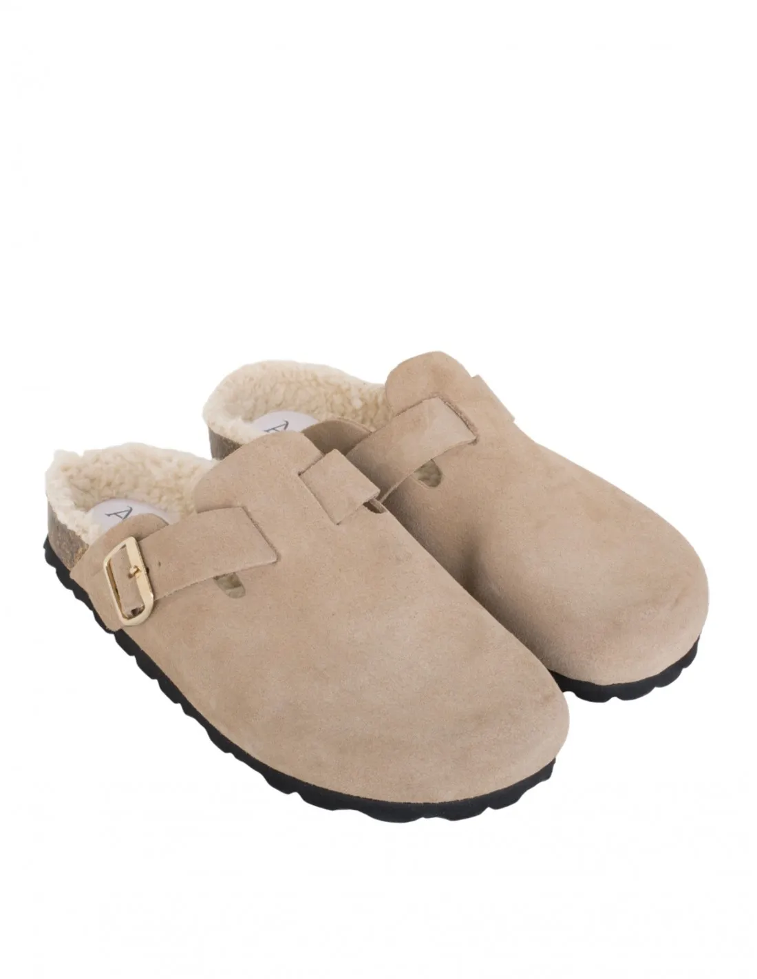 Zuecos Bio Pelo Taupe AUTENTI