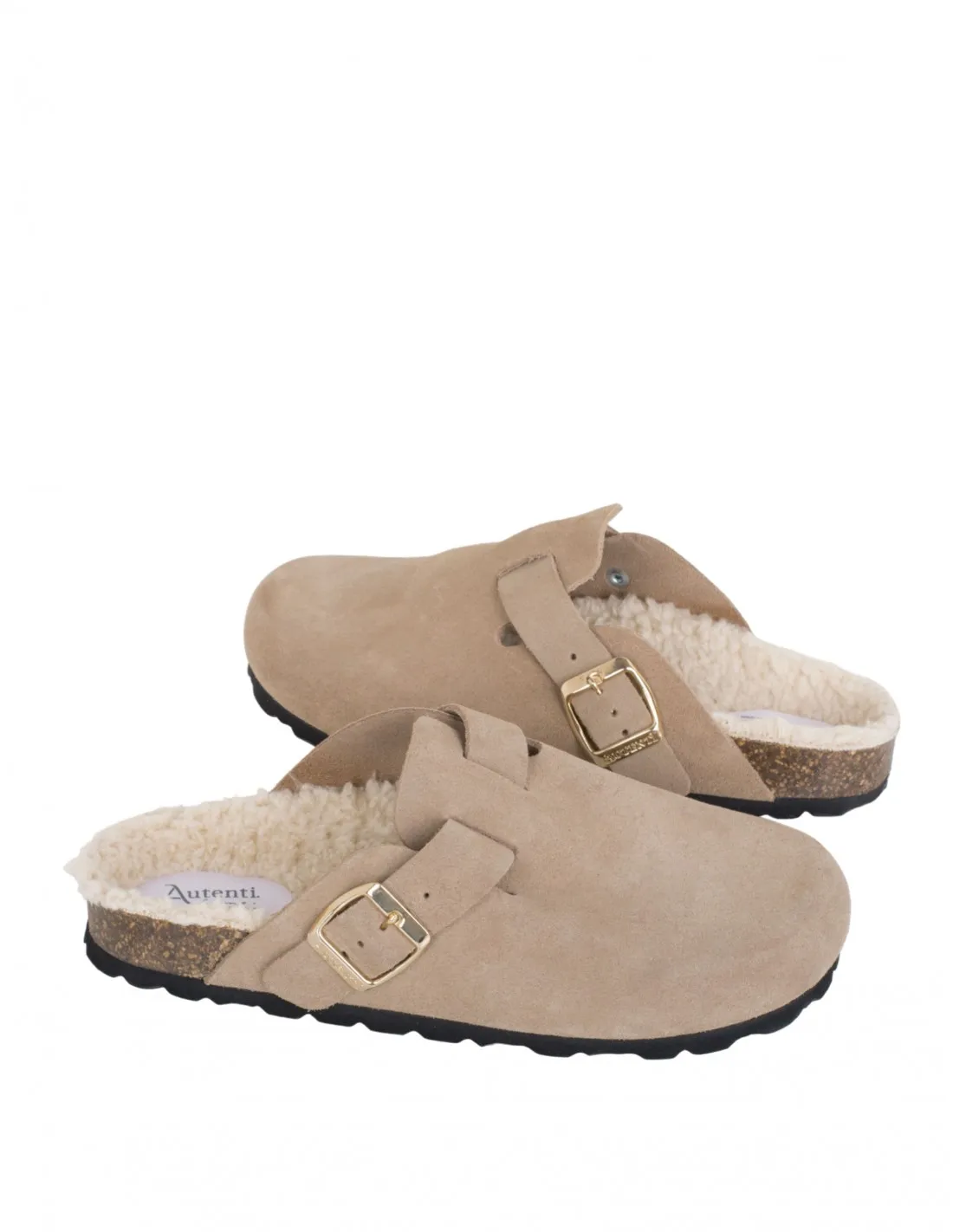 Zuecos Bio Pelo Taupe AUTENTI